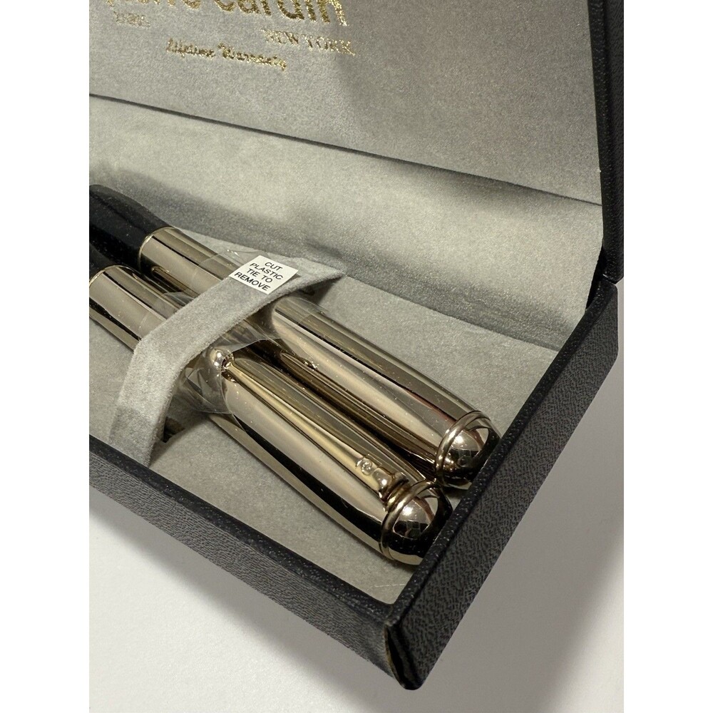 Pierre Cardin 14K Gold Plated Pen and Pencil Set Rubber Grip New Beautiful - Picture 5 of 11
